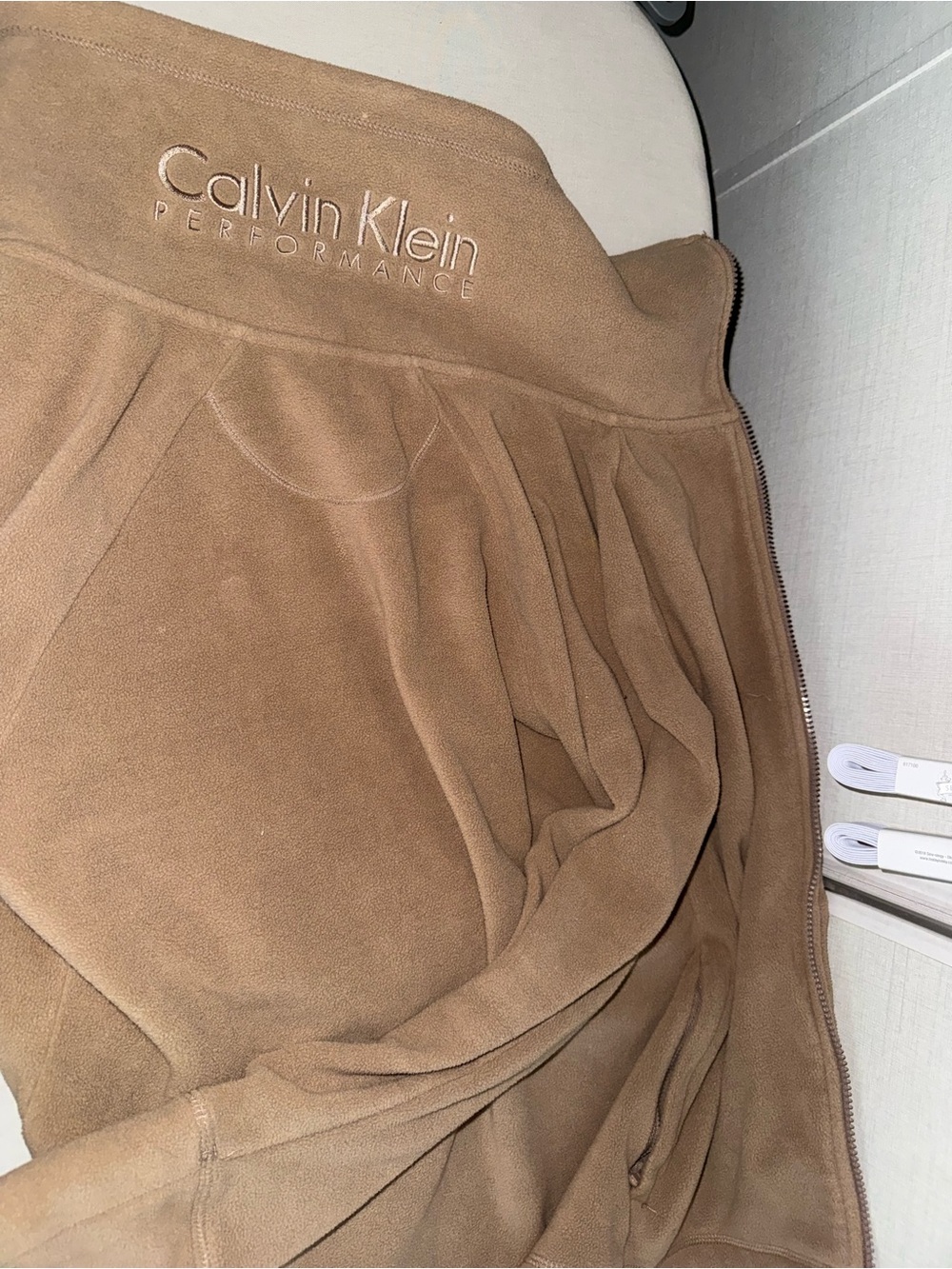 Calvin Klein Performance Pleated Skirt - Tan